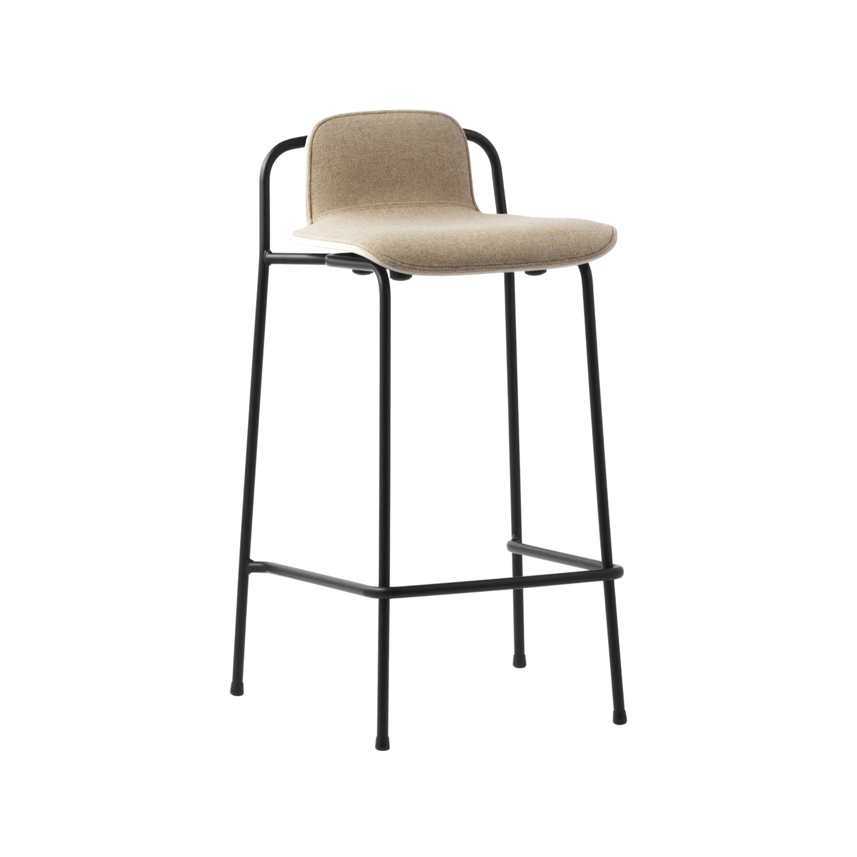 Studio Bar + Counter Stool: Front Upholstered + Counter + Oak