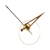 Cris Wall Clock: Polished Brass + Black + Walnut