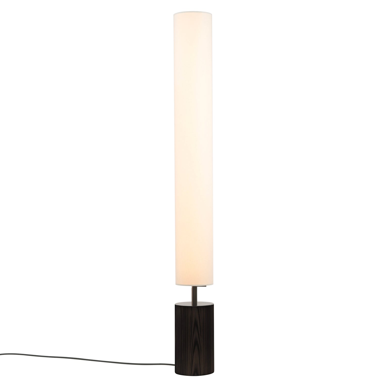 Clopes 14 Floor Lamp: High + Polished Graphite + Toasted Ash