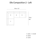 Elle Sectional Sofa: Composition 2 - Left