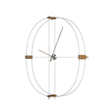 Delmori Wall Clock: White + Chromed Brass