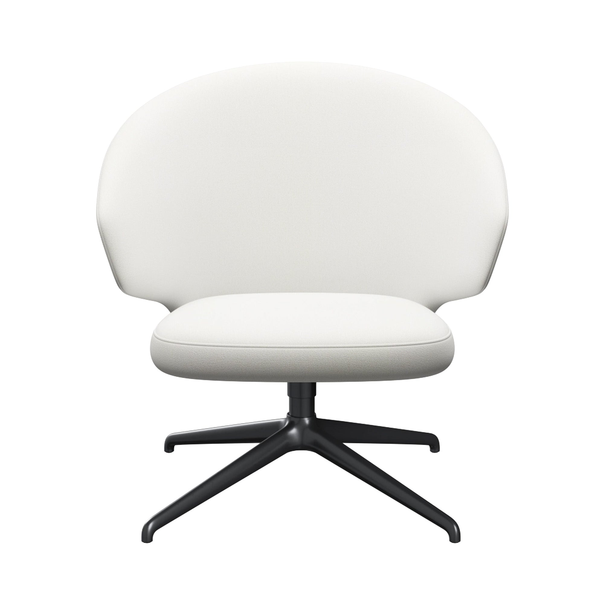 Let Lounge Chair: Swivel Base + Black Aluminum