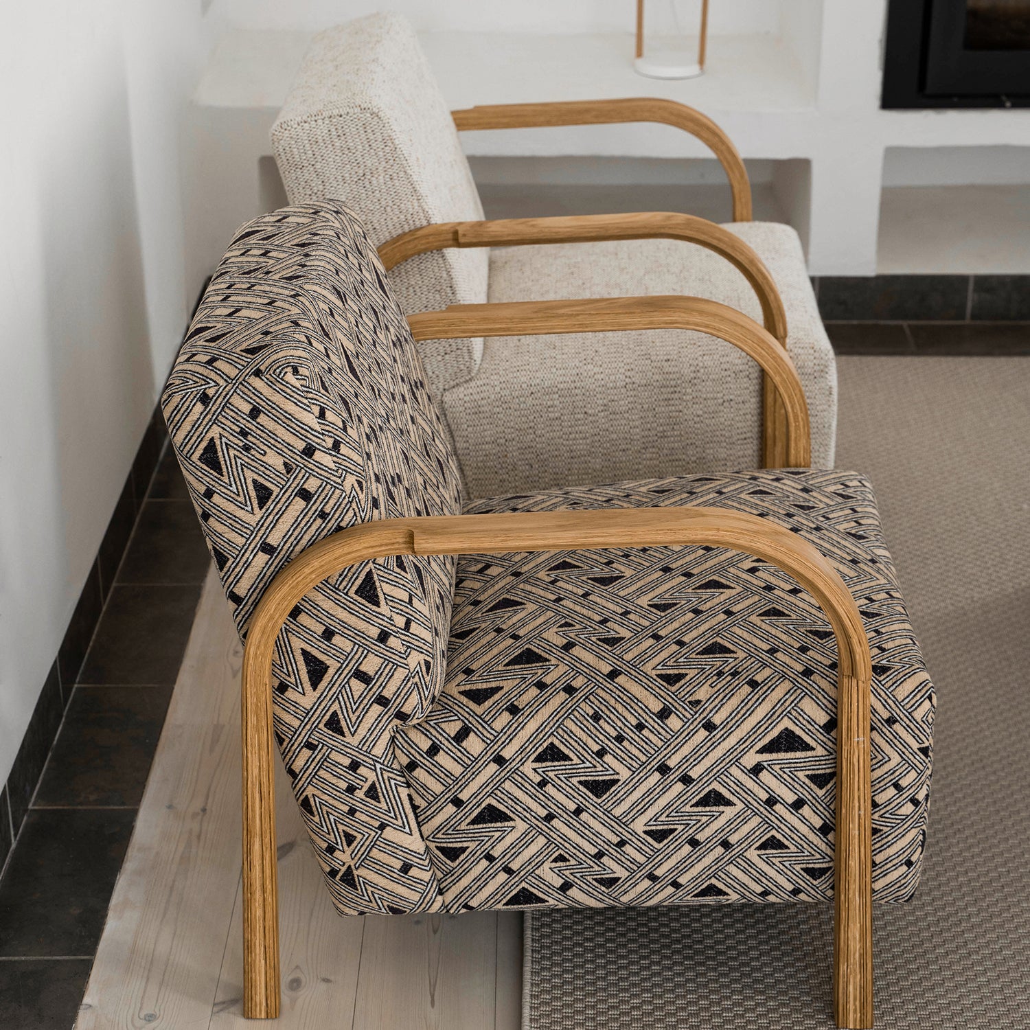 Arch Lounge Chair: Upholstered