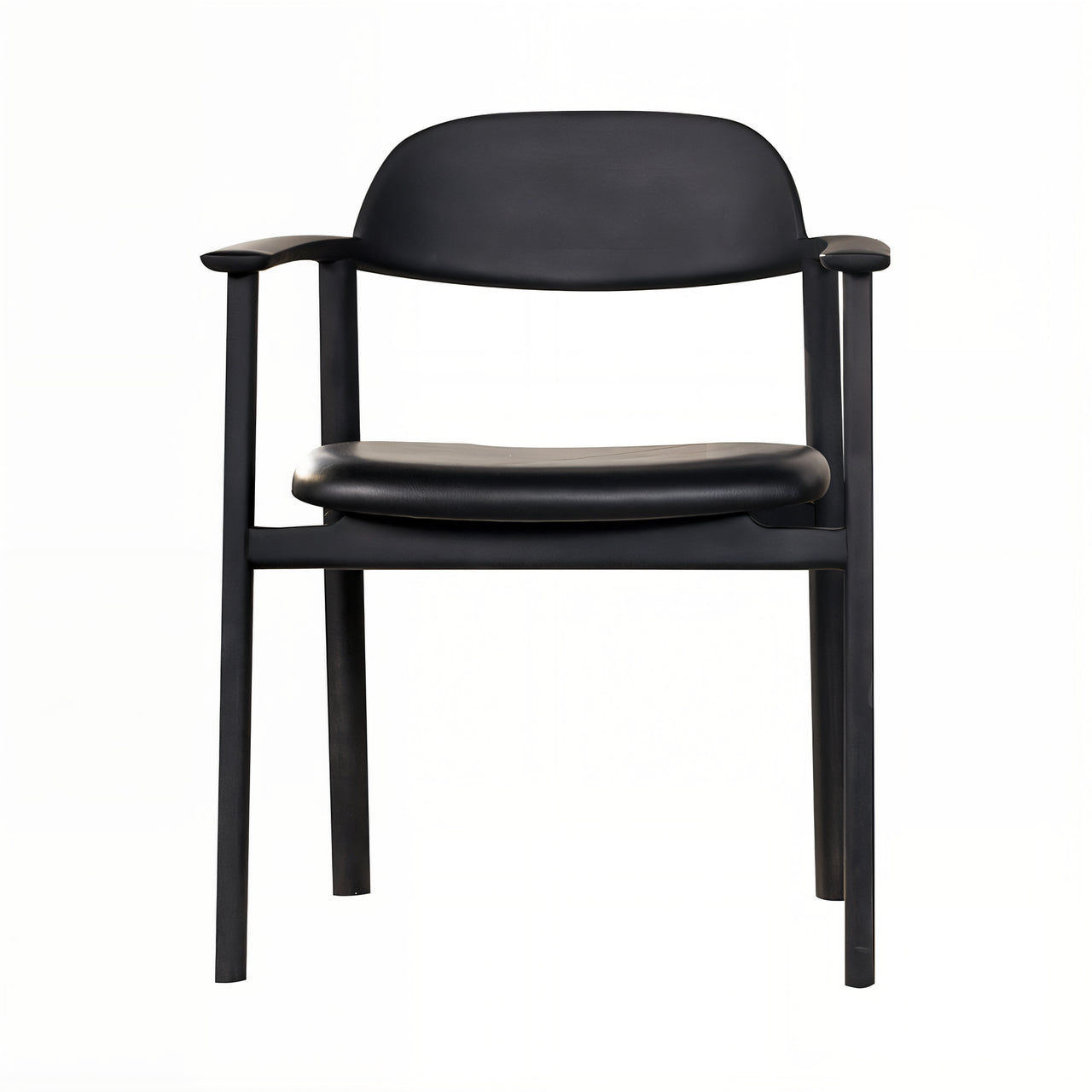 Mati Chair: Black Maple + Smooth + Groovy + Nappa 10000