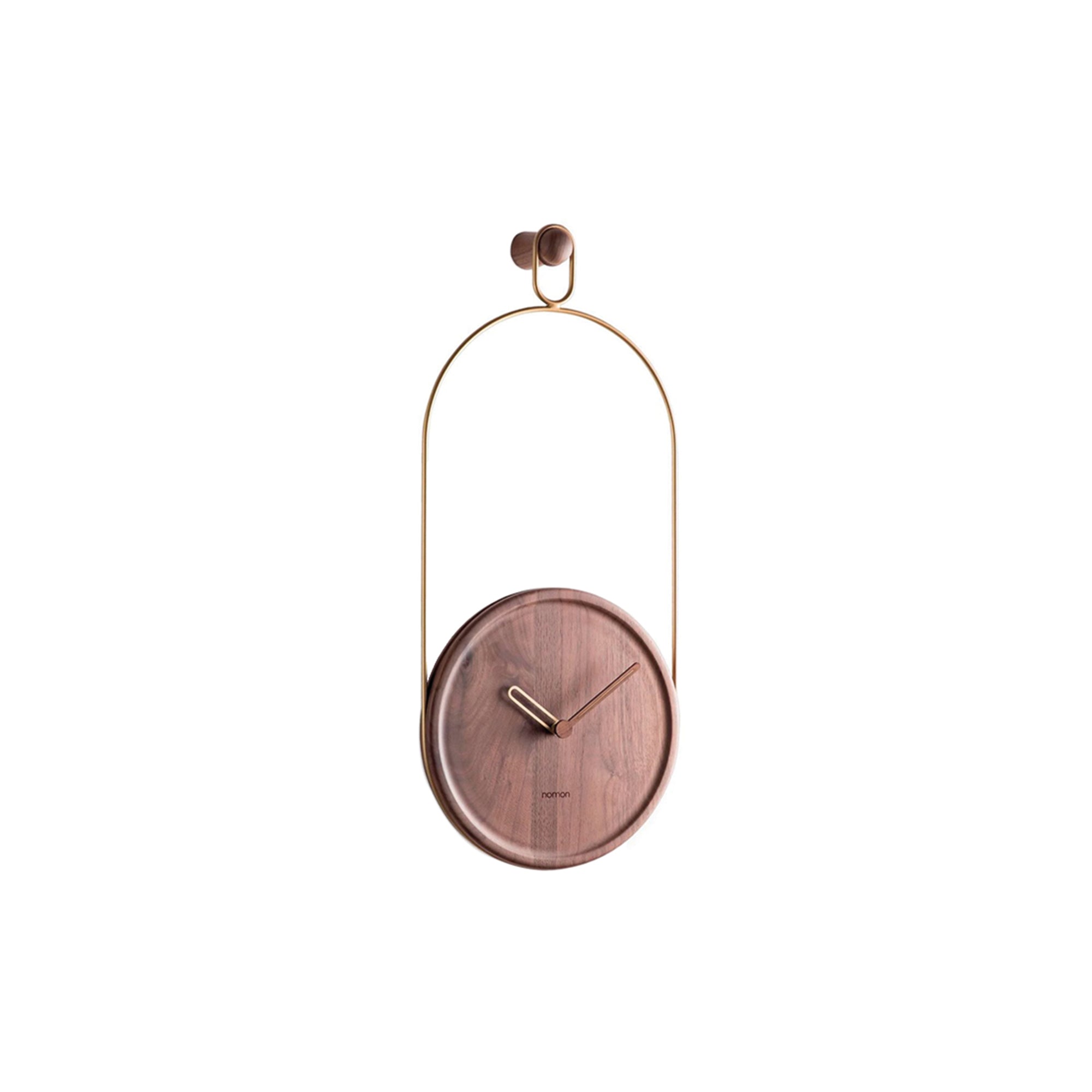 Eslabón Clock: Brass + Walnut