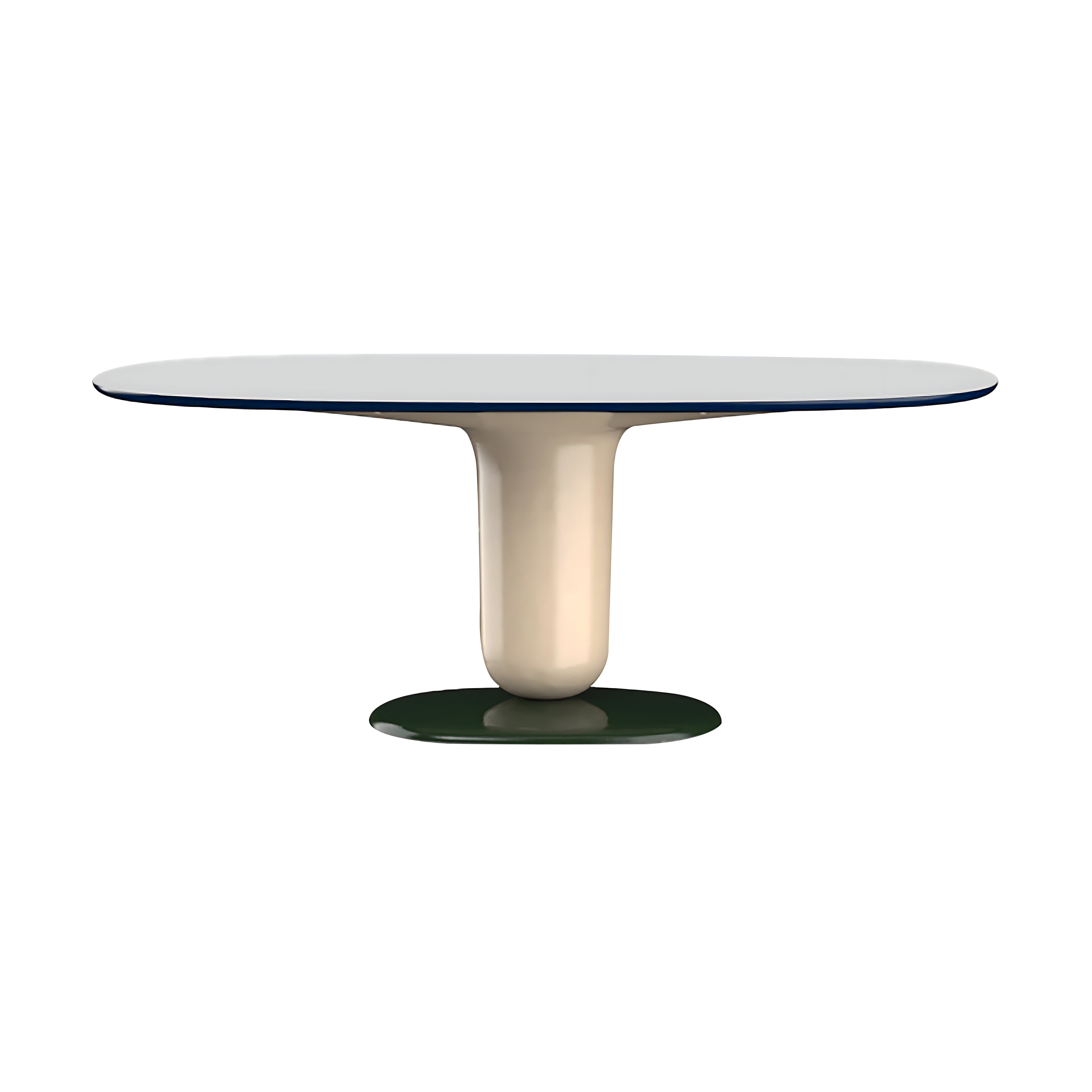 Explorer Oval Dining Table: Glass + Small - 74.8