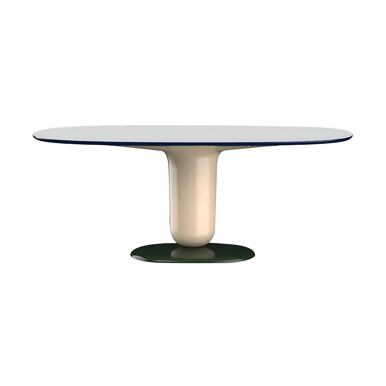Explorer Oval Dining Table: Glass + Small - 74.8