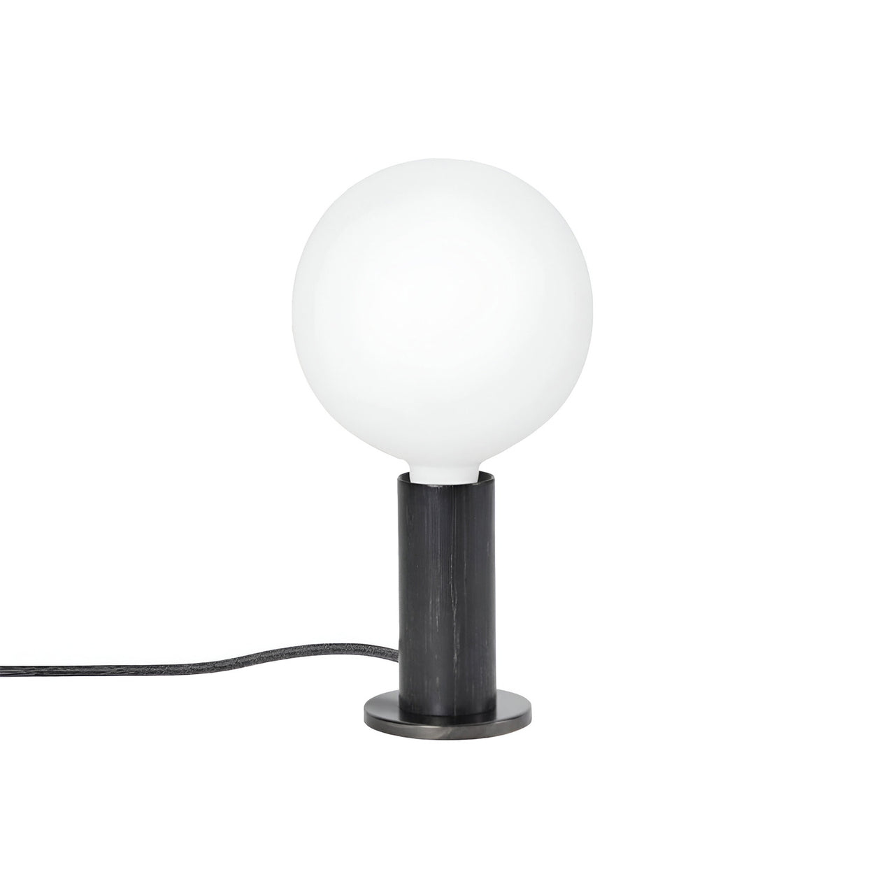 Knuckle Table Lamp: Blackened Oak + Sphere IV