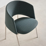 Collar Dining Chair: Metal Base