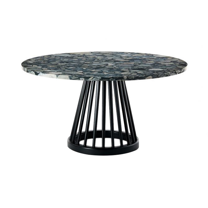 Fan Table: Pebble Marble + Large - 35.4