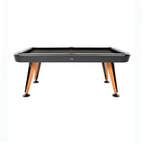 Diagonal Outdoor Pool Table: 6 Feet + Jet Black + Black