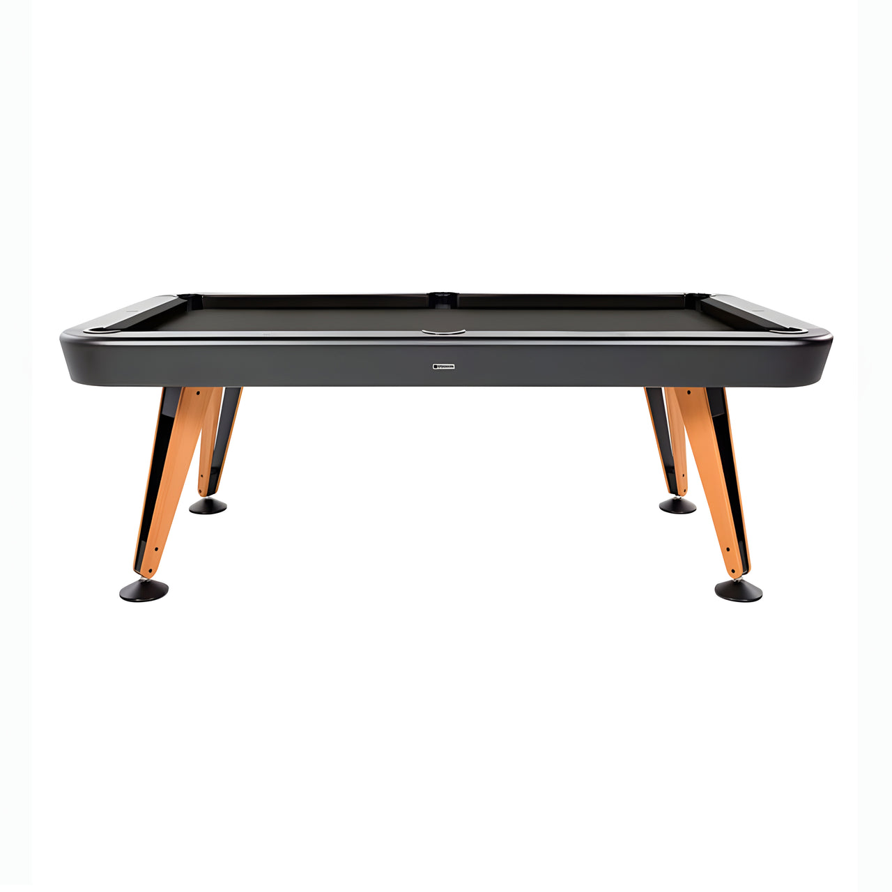 Diagonal Outdoor Pool Table: 7 Feet + Jet Black + Black