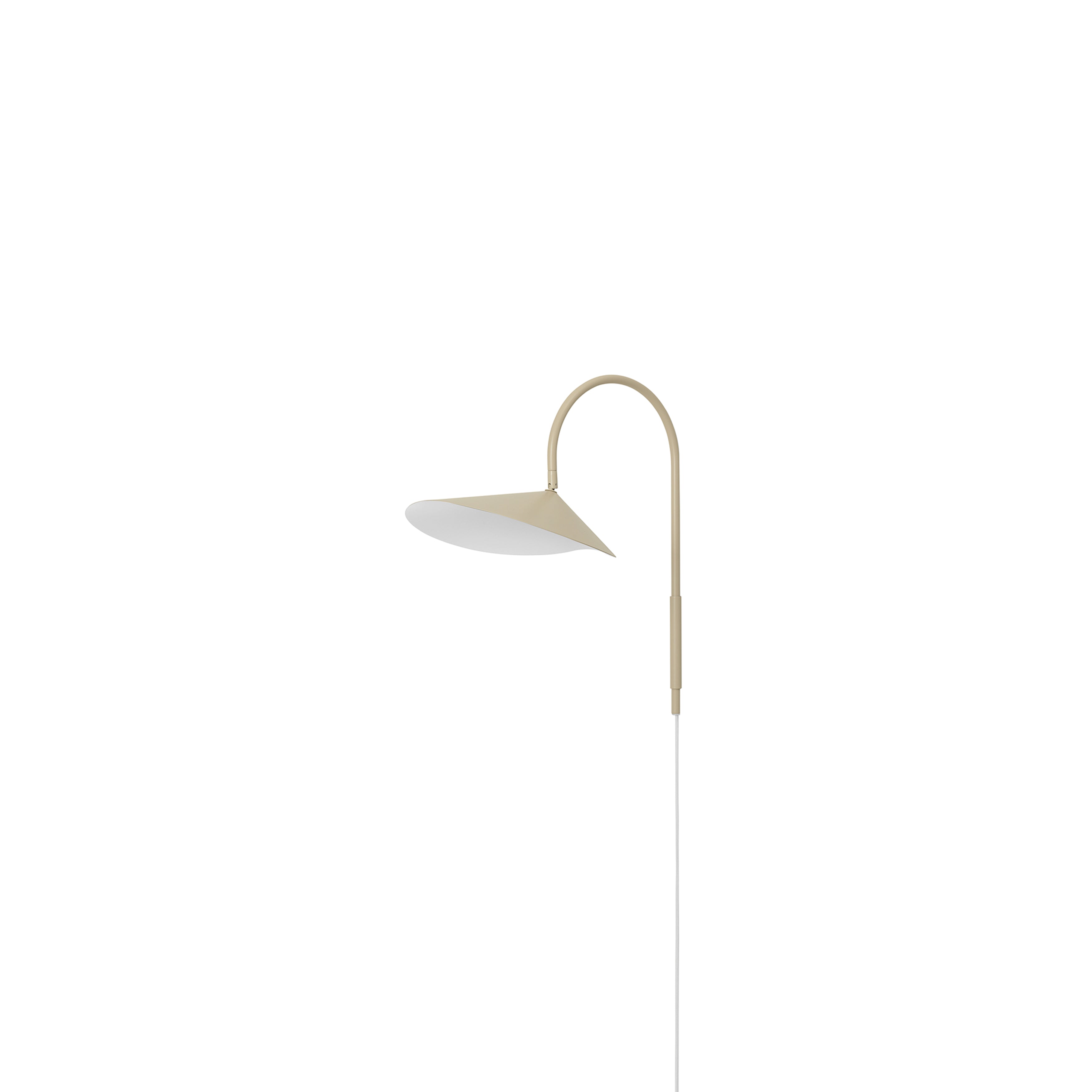 Arum Wall Lamp: Short + Cashmere + White