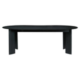 Bevel Extendable Table: Black Oiled Beech