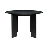 Bevel Round Table: Black Oiled Beech