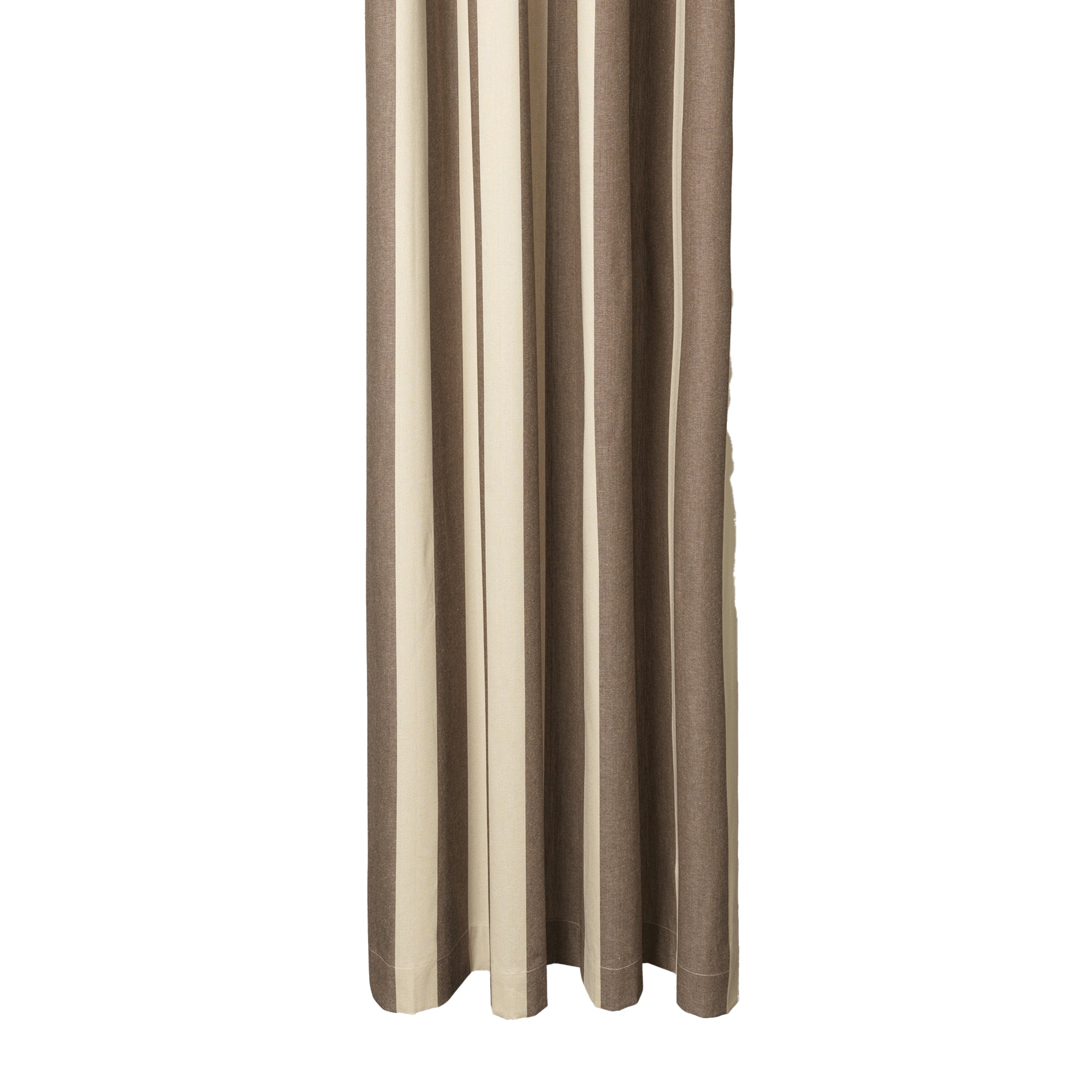 Chambray Shower Curtain: Carob Brown + Parchment
