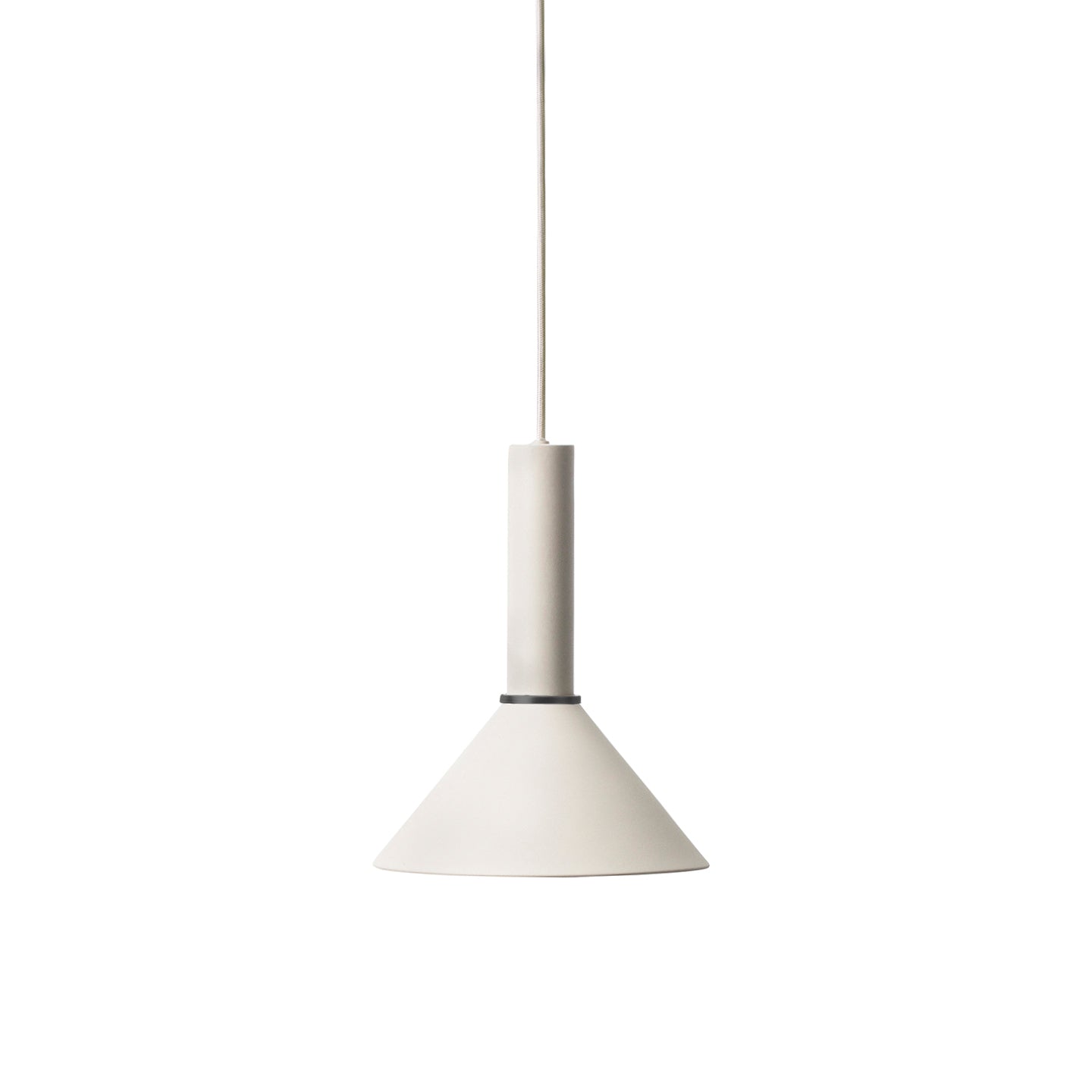 Collect Lighting: Light Grey + High + Cone + Black Brass