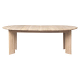 Bevel Extendable Table: White Oiled Oak