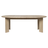 Bevel Extendable Table: White Oiled Beech