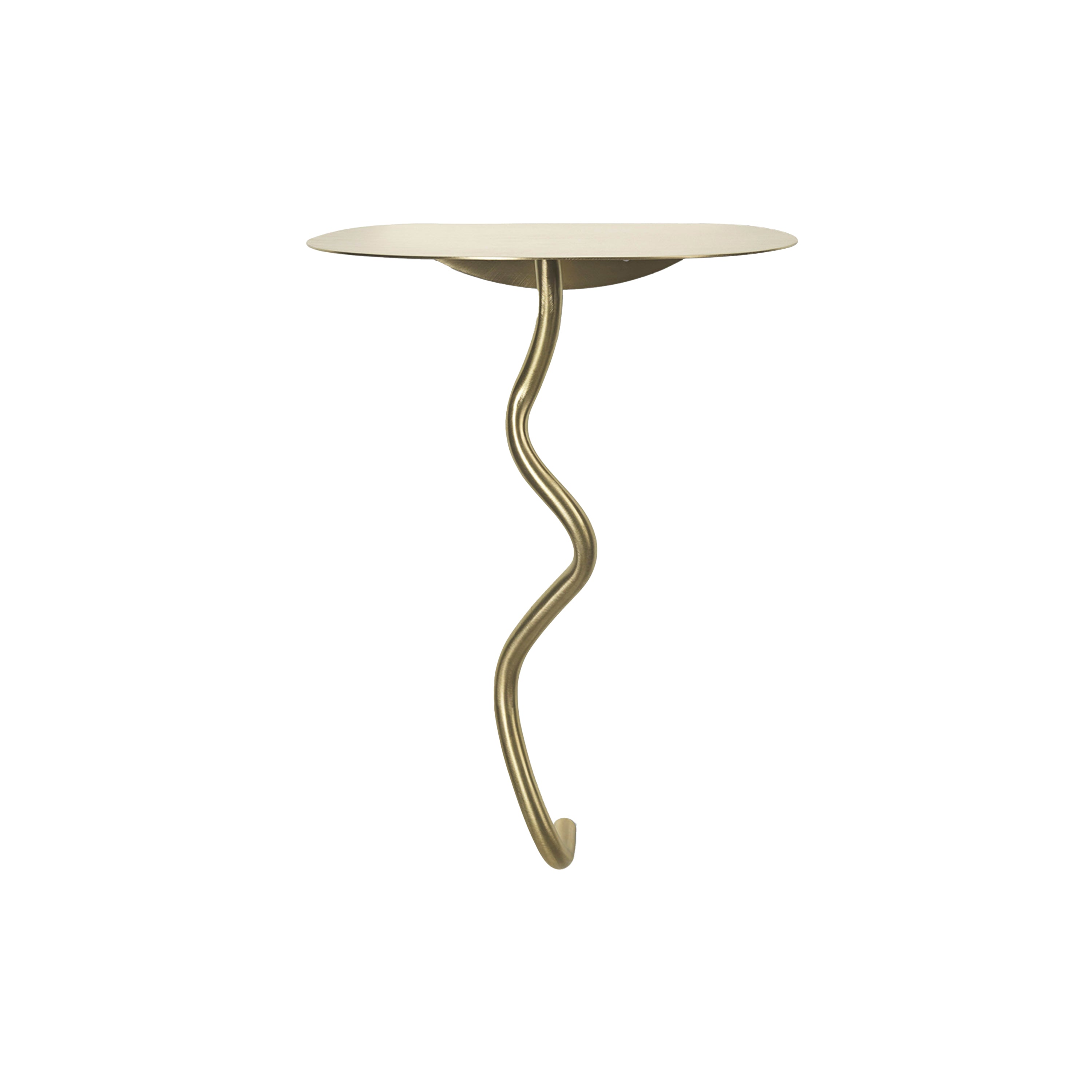 Curvature Wall Table: Brass