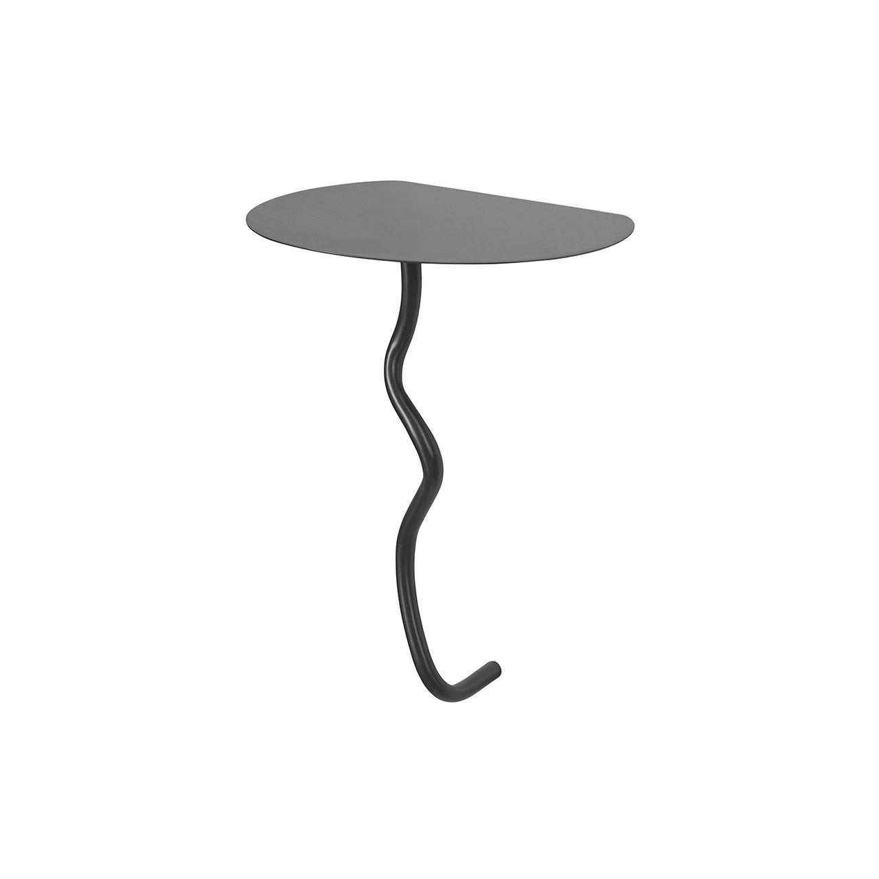 Curvature Wall Table: Black Brass