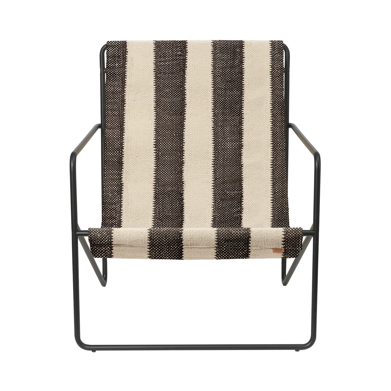 Desert Lounge Chair: Off-White + Chocolate + Black