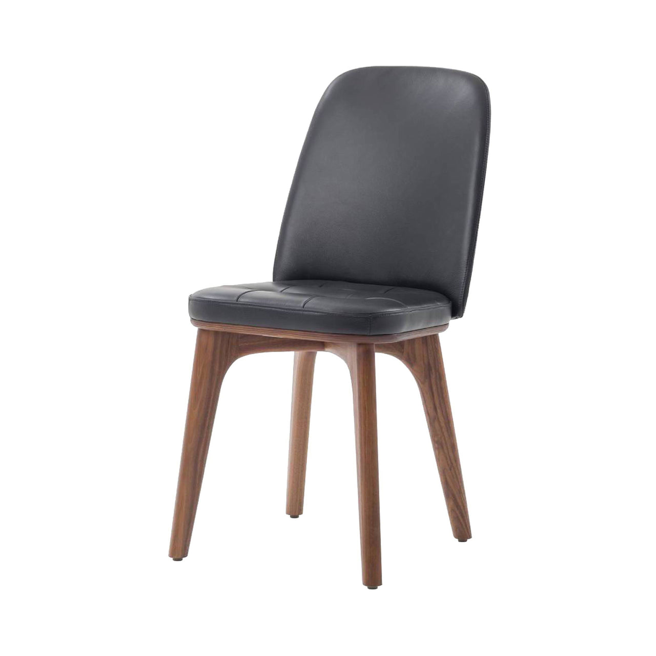 Utility Highback Dining Chair: Natural Walnut