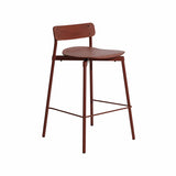 Fromme Bar + Counter Stool: Counter + Brown Red