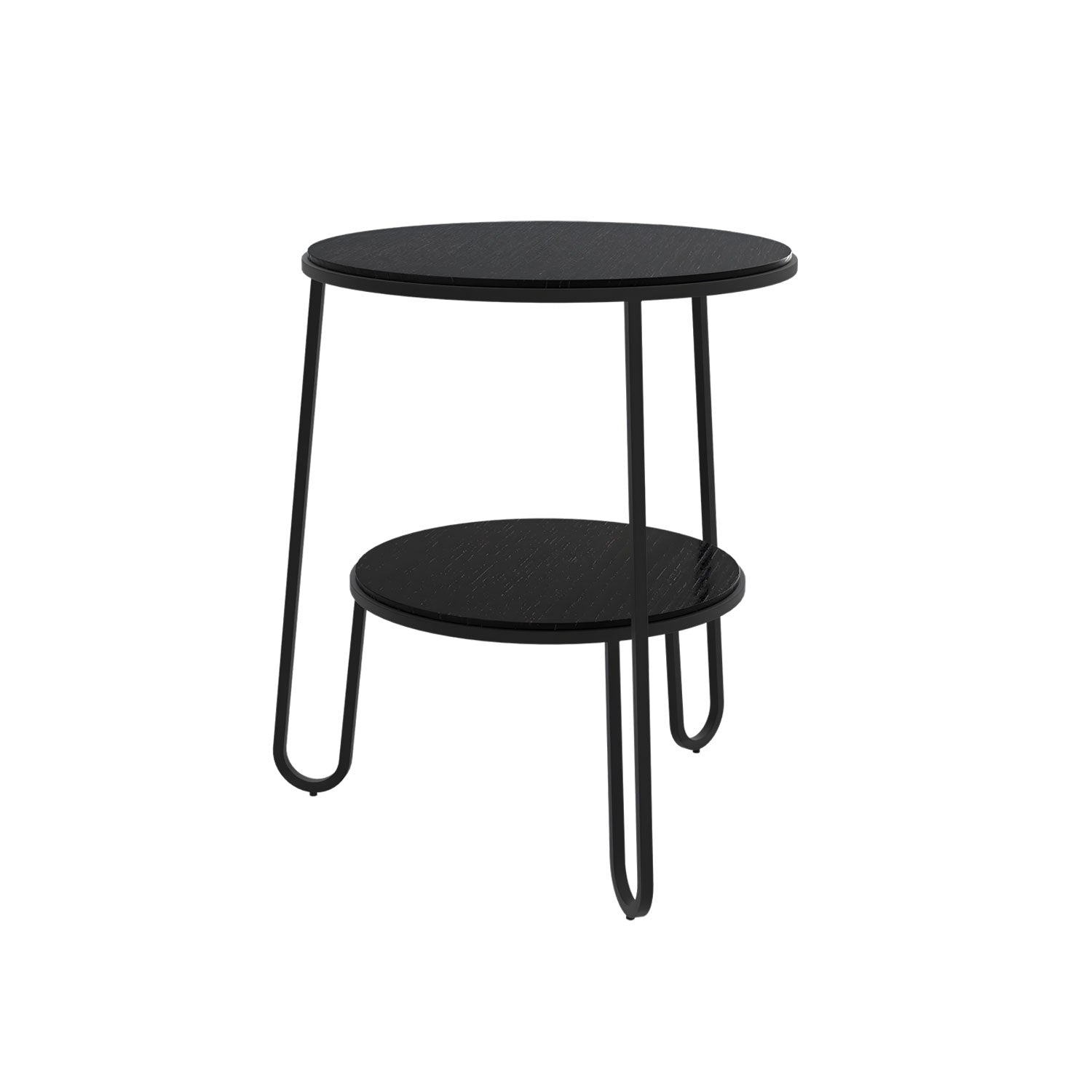 Anatole Side Table: Black Stained Oak + Black