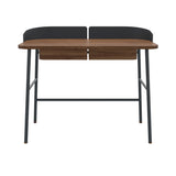 Victor Desk: Natural Walnut + Slate Grey