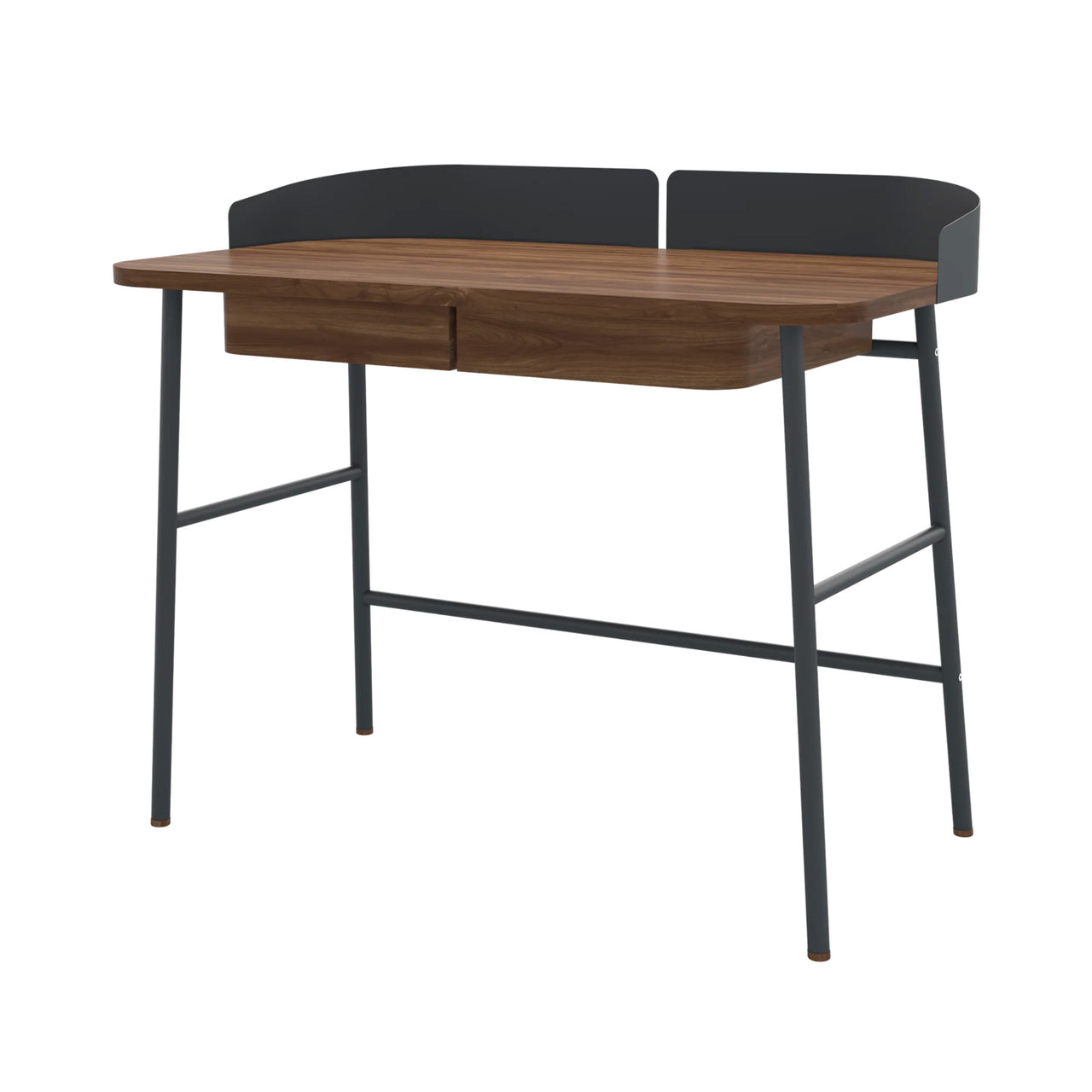 Victor Desk: Natural Walnut + Slate Grey