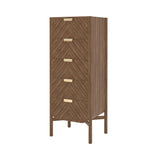 Marius Tall Chest: Natural Walnut