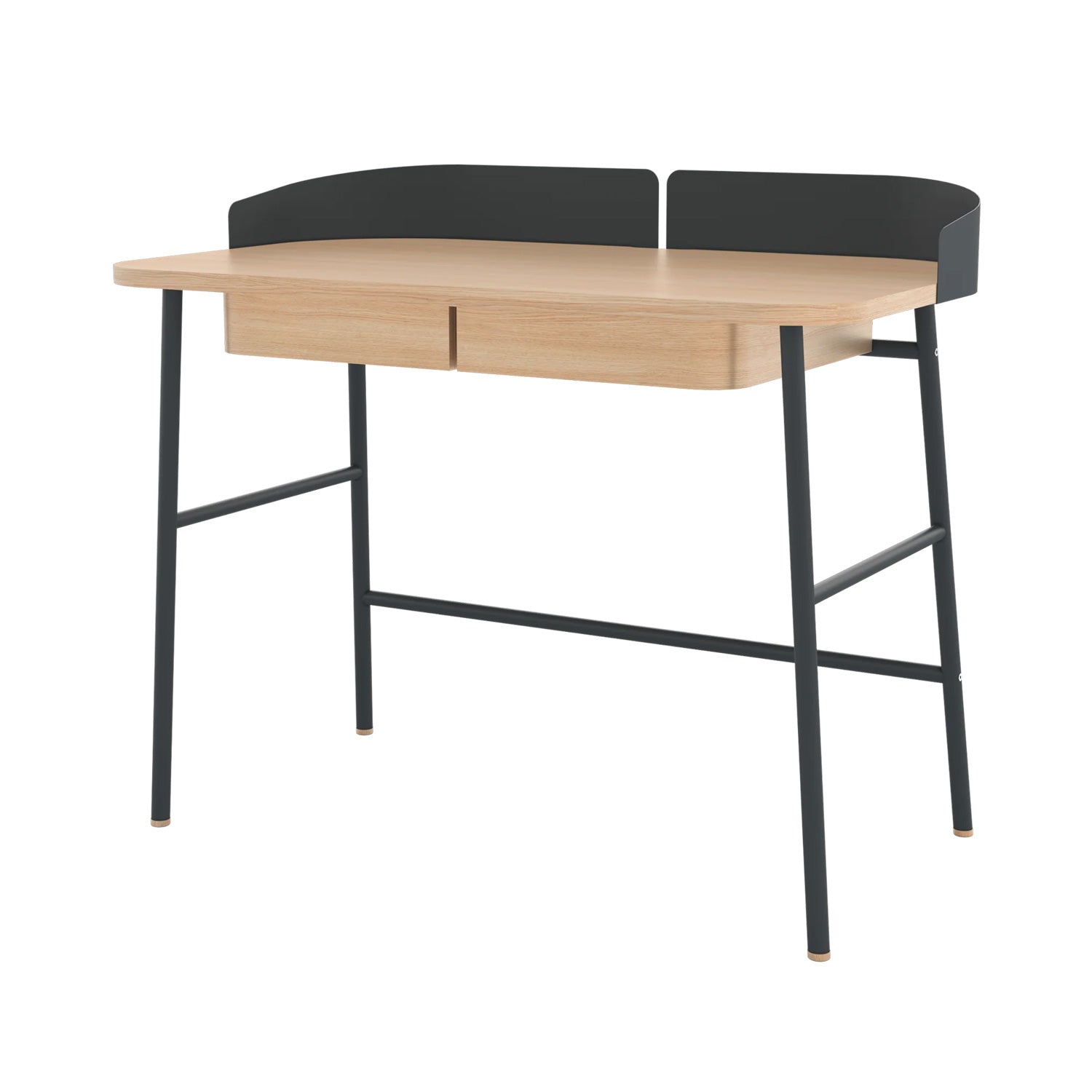 Victor Desk: Natural Oak + Slate Grey