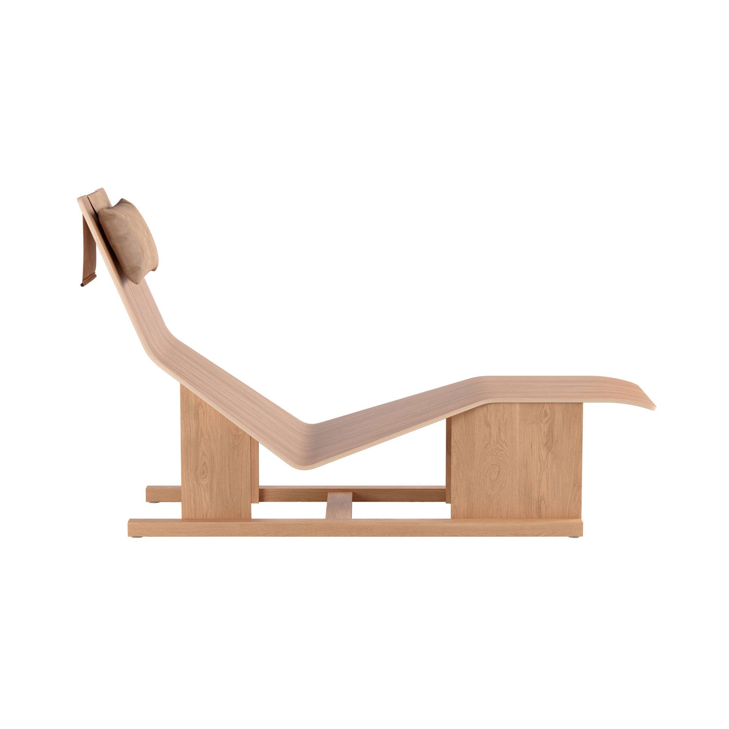 4PM Chaise Lounge: Natural Oak