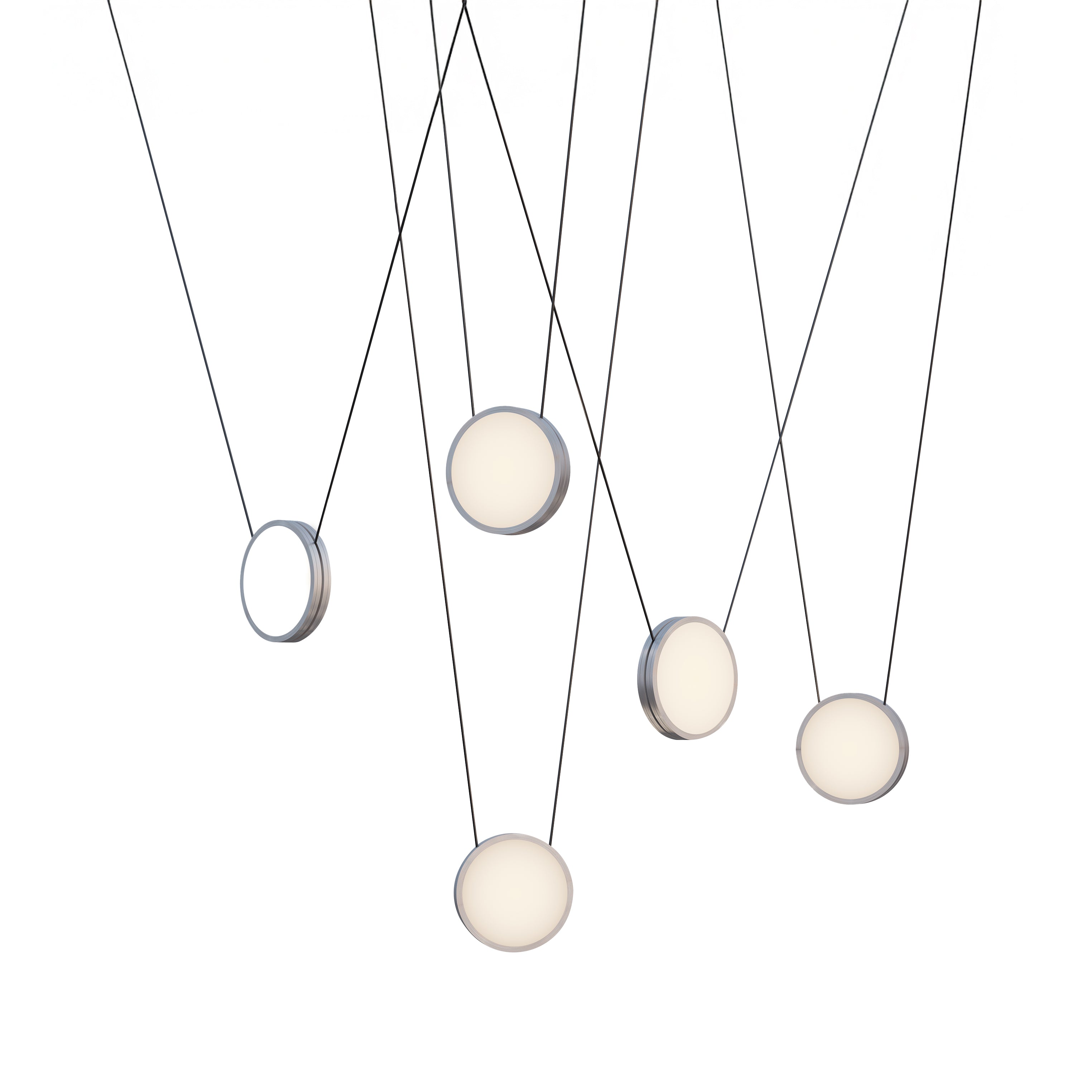 Highwire. 05 Chandelier: Brushed Aluminum