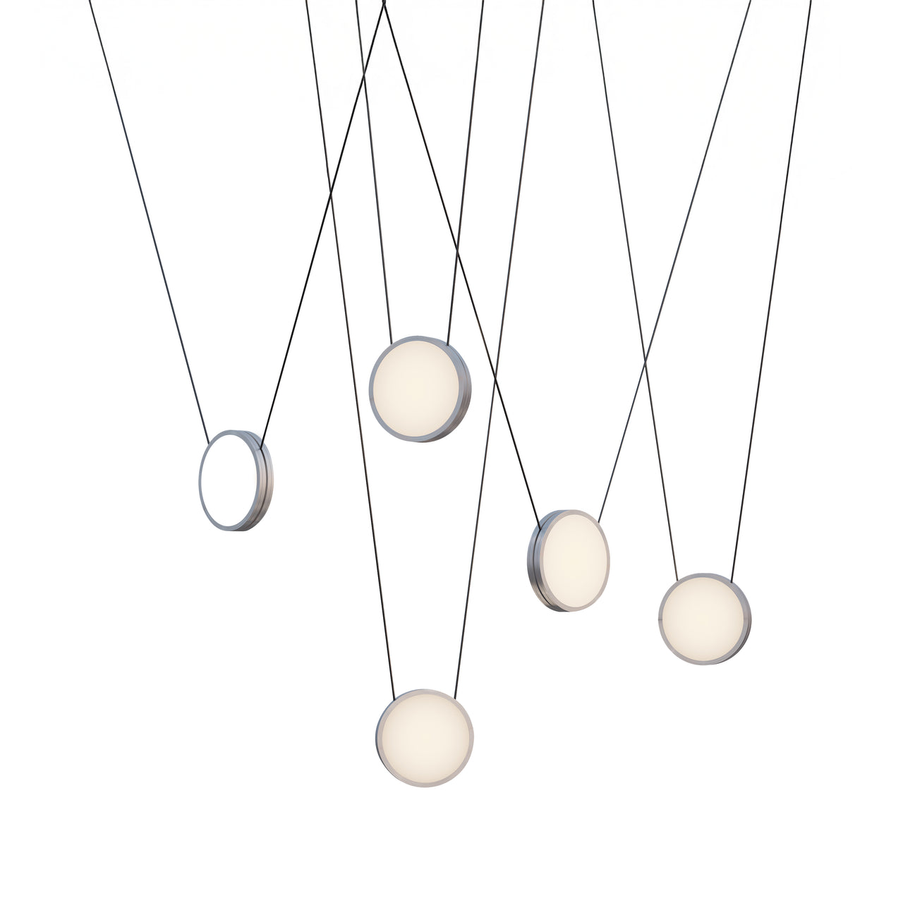 Highwire. 05 Chandelier: Brushed Aluminum