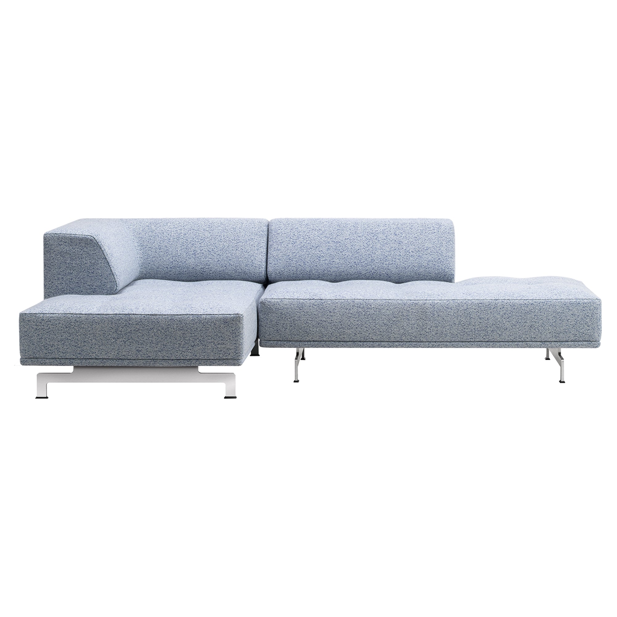 Delphi Modular Sofa: Brushed Aluminum
