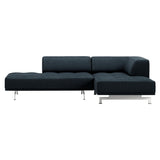 Delphi Modular Sofa: Brushed Aluminum + Configuration F + Fabric Group 3