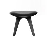 Slab Ottoman: Black Oak + Leather Black