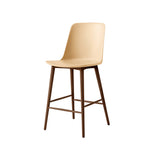 Rely Bar + Counter Highback Stool HW133 + HW128 + Counter (HW128) + Beige Sand + Walnut