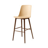 Rely Bar + Counter Highback Stool HW133 + HW128 + Bar (HW133) + Beige Sand + Walnut