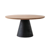 Shirabe Round Dining Table: White Oak
