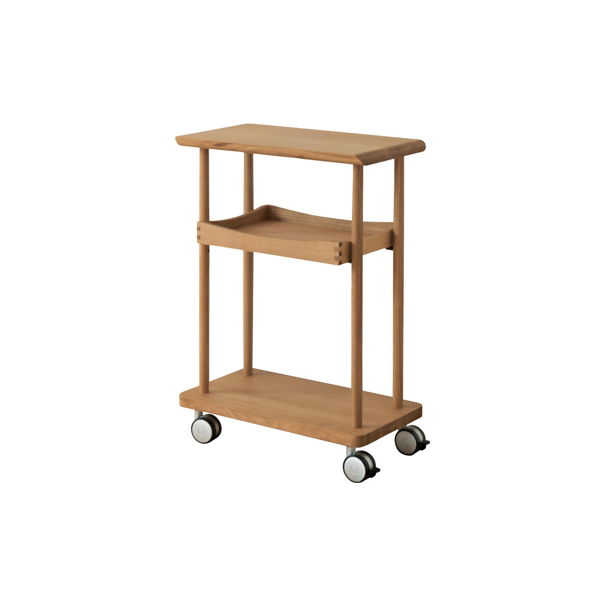 Rolling Pedestal: White Oak