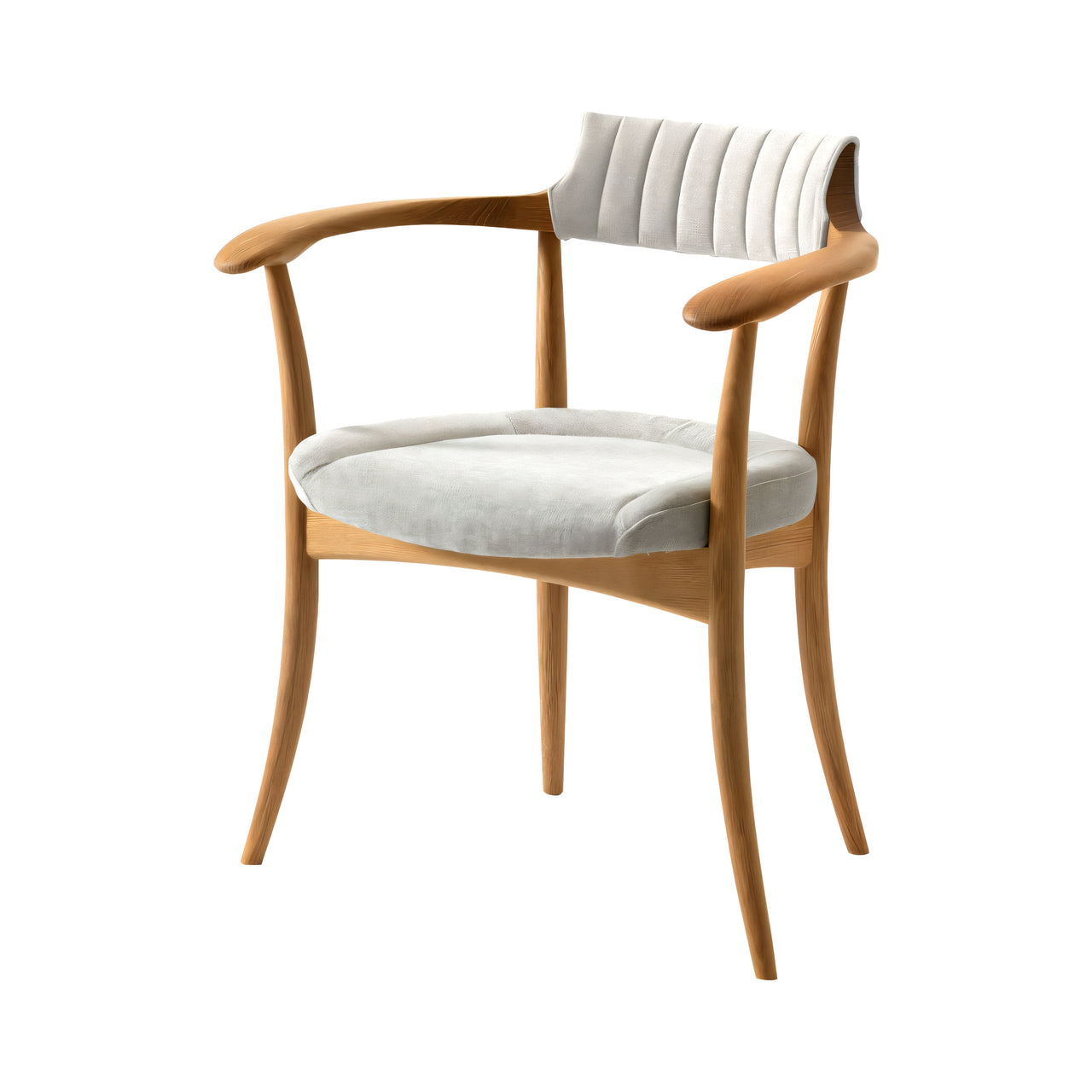Crescent Armchair: Seat + Back Upholstered