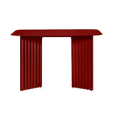 Plec Desk: Steel + Bordeaux