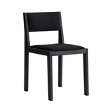 016 Maasto Dining Chair: Seat + Back Upholstered + Without Armrest + Black Pine