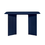 Plec Desk: Steel + Steel Blue