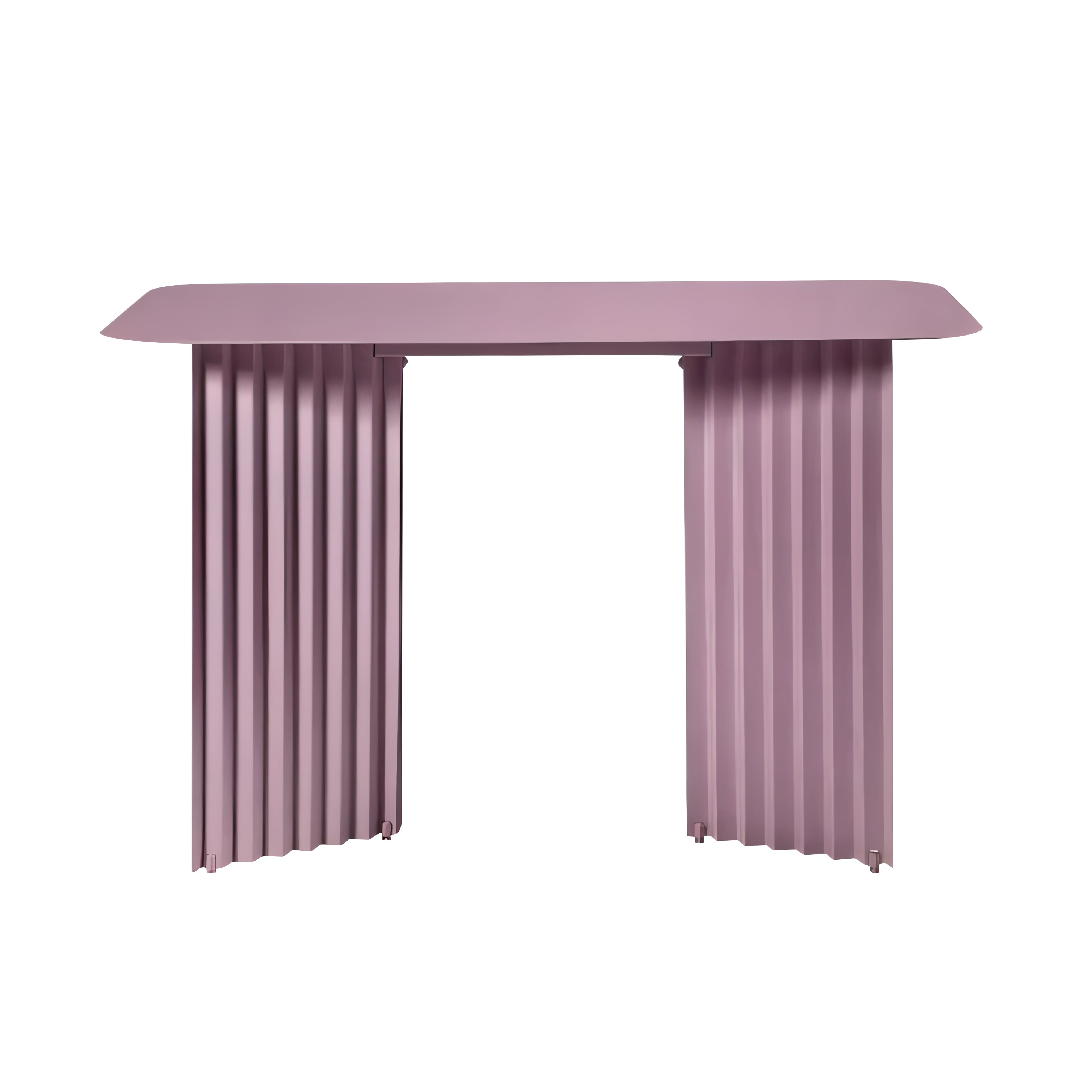 Plec Desk: Steel + Pastel Viloet