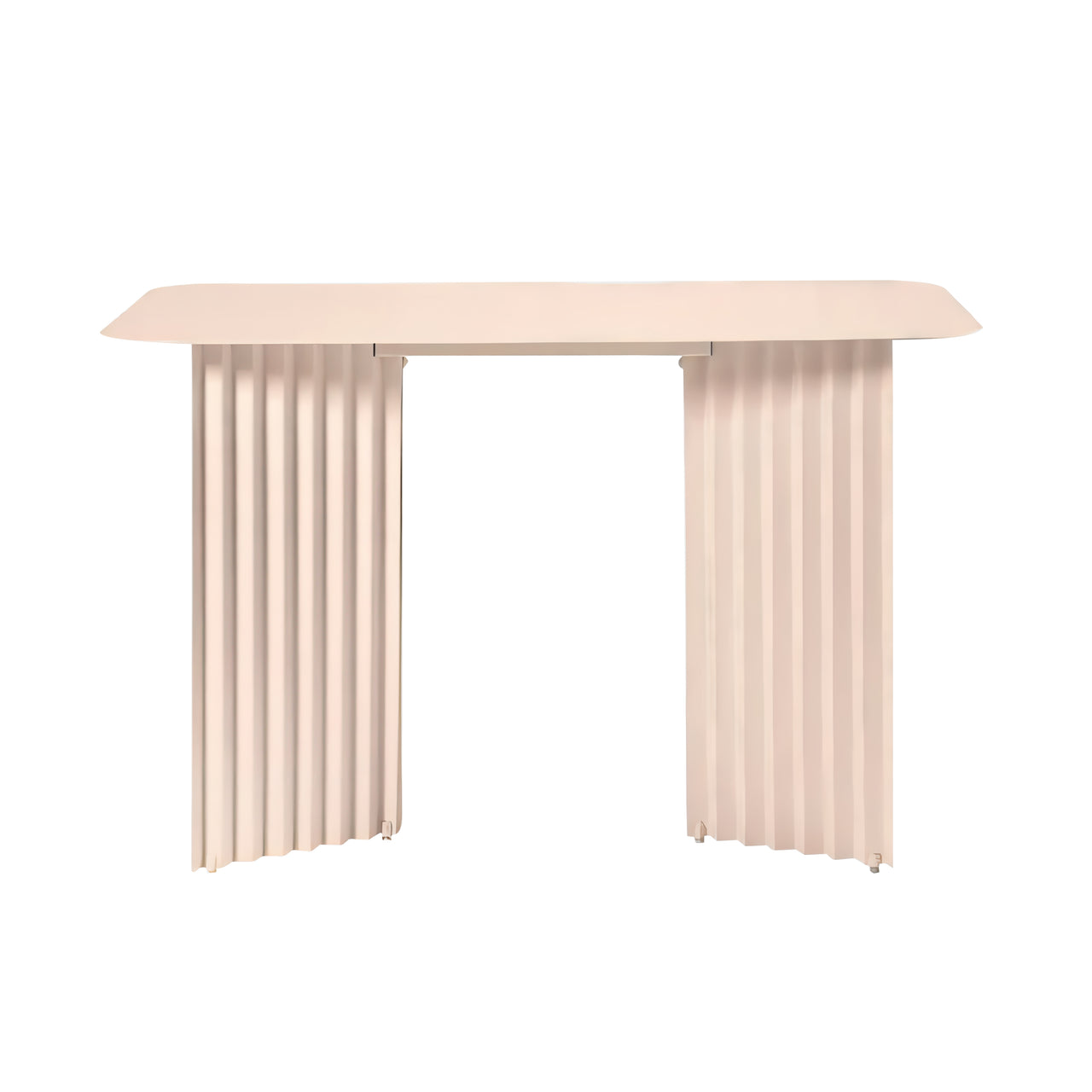 Plec Desk: Steel + Peach Rose