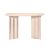 Plec Desk: Steel + Peach Rose